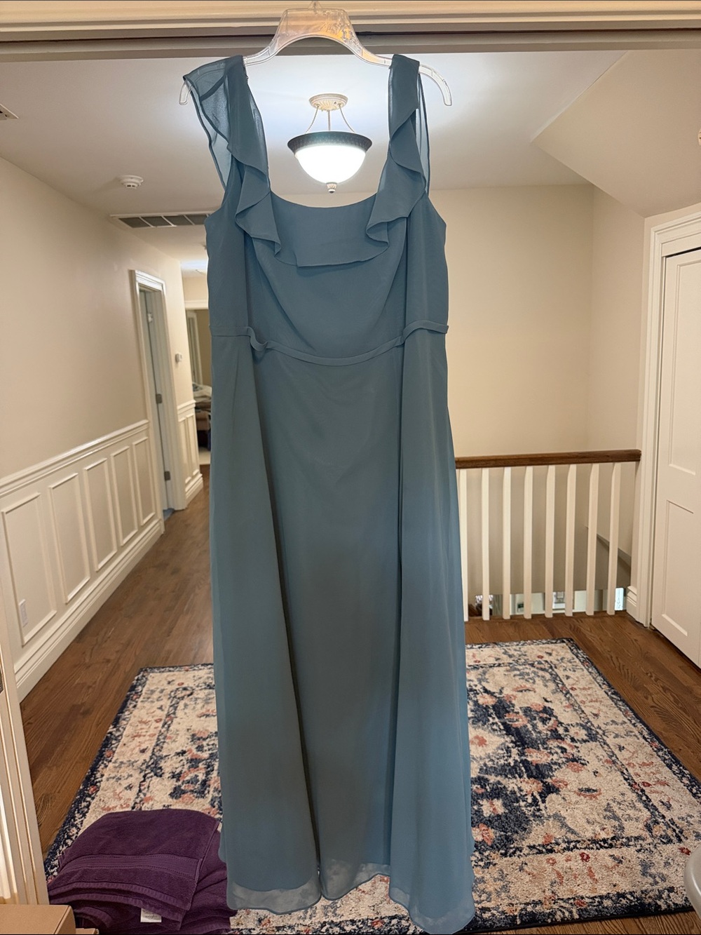 Azazie Jinny
Dusty Blue A-Line Square Neckline Ruched Chiffon Dress